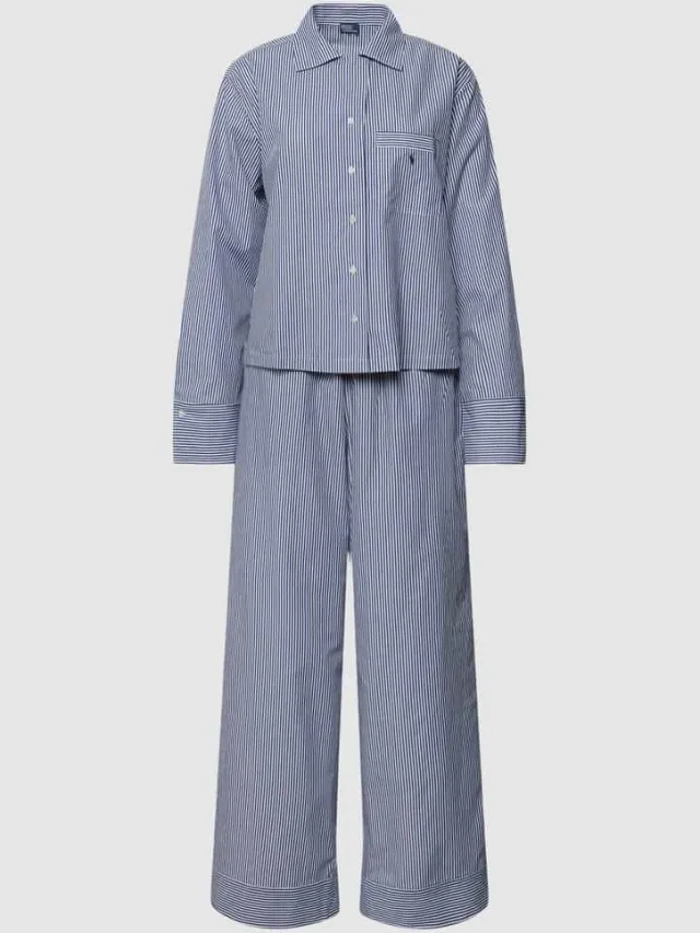 Polo Ralph Lauren Pyjama met streepmotief marineblauw, foto 2