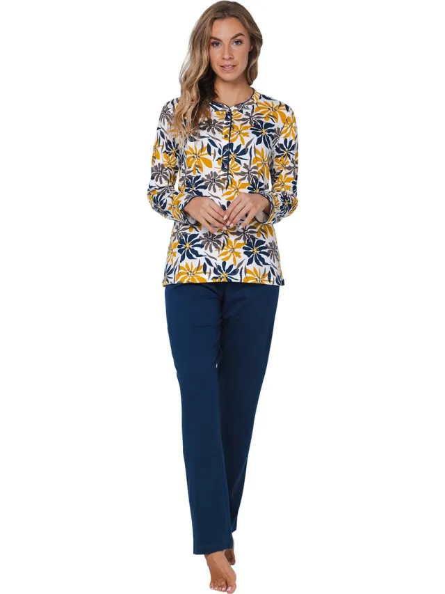 Pastunette Moonlite - Pyjama - Katoen - Gebloemd Wit