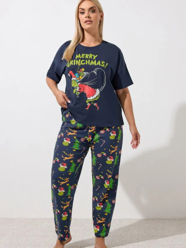 Limited Collection Curve Grinch Pyjama In Marineblauw Blue