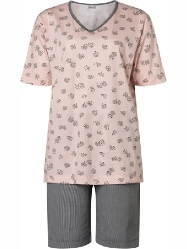 Lunatex dames shortama 124171 - zalm
