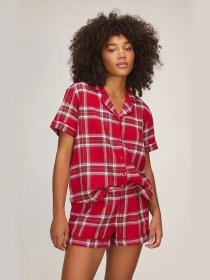 Hunkemöller Pyjamaset Twill Rood