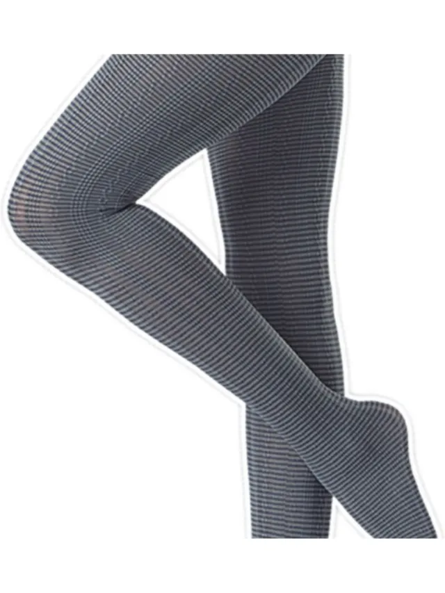 Oroblu micro lines 70 den panty maat S grijs/zwart zwart/grijs