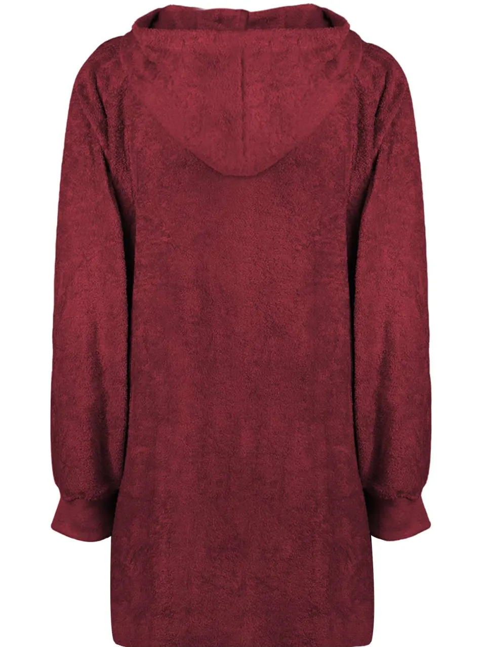 vidaXL Deken hoodie KINN Rood L Katoen, foto 3