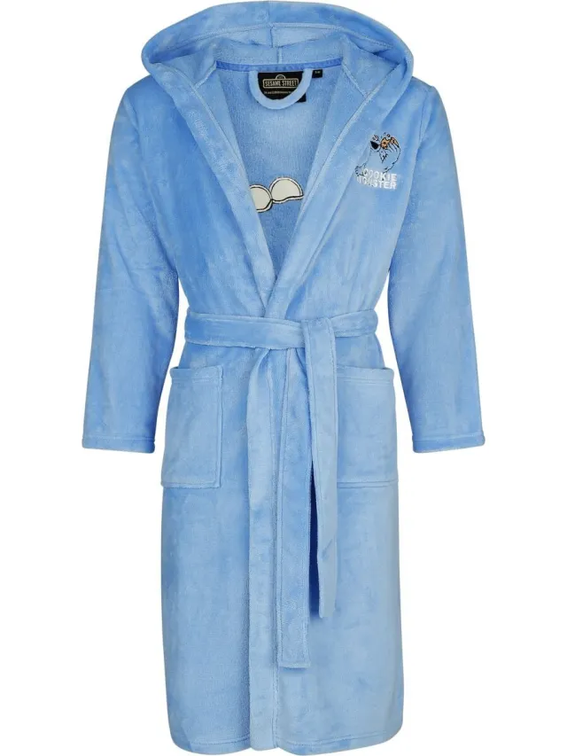 Sesame Street Cookie Monster Badjas blauw Polyester