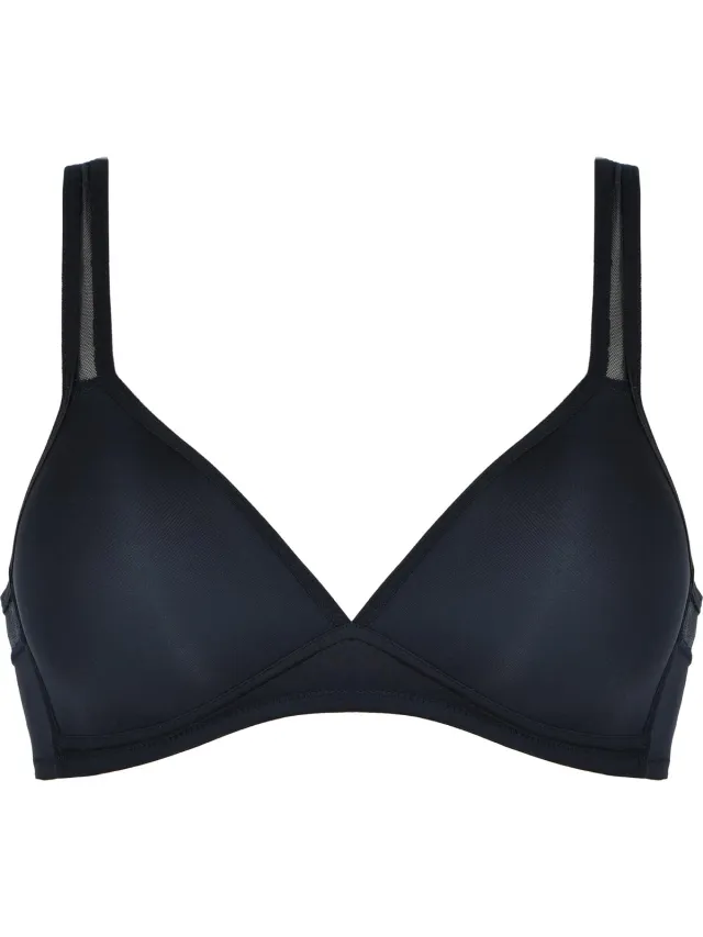 Naturana Soft bh met mesh bandjes - 5757 - Zwart