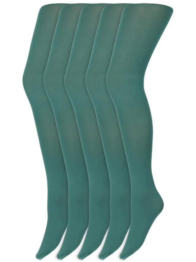 Marianne Gekleurde panty’s | Micro | 60 Denier | Merk: Marianne | Maat: S t/m XXL | Kleur: Dennen groen | 5 Paar