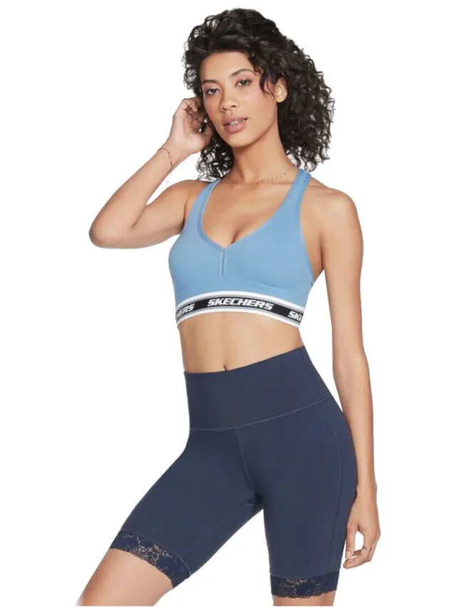 Skechers Bralette Skechers Go Walk Jacquard Bra Blauw