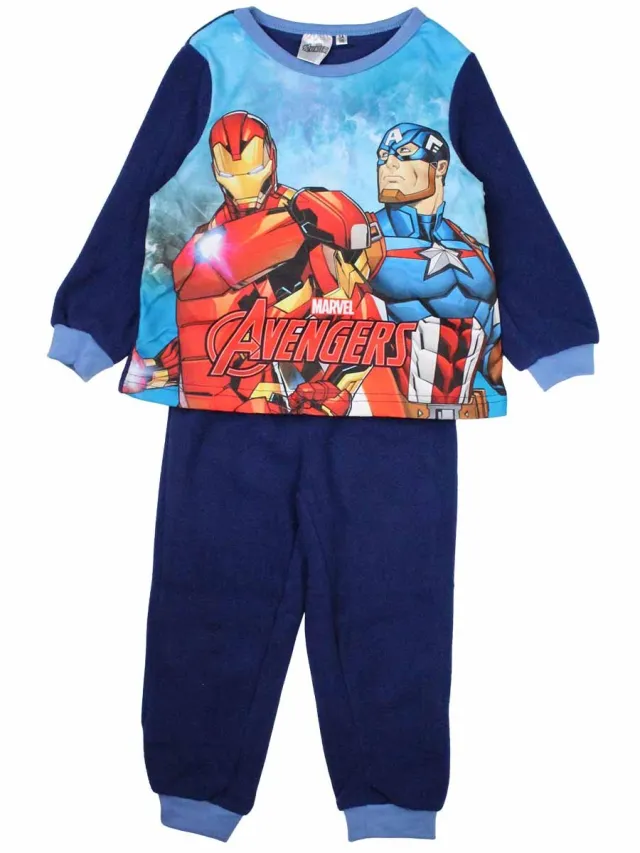 Marvel Avengers Fleece Pyjama - Fleece - Navy - Maat 104 (4 jaar - tot 104 cm)