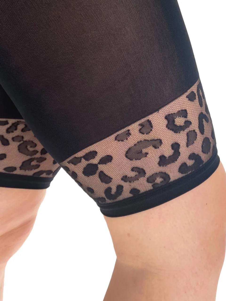Pamela Mann biker short met panterprint zwart, foto 2