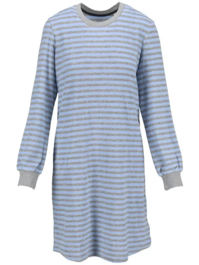 Ringella Badstof dames nachthemd babyblauw Ringella - Blauw - Maat - 52