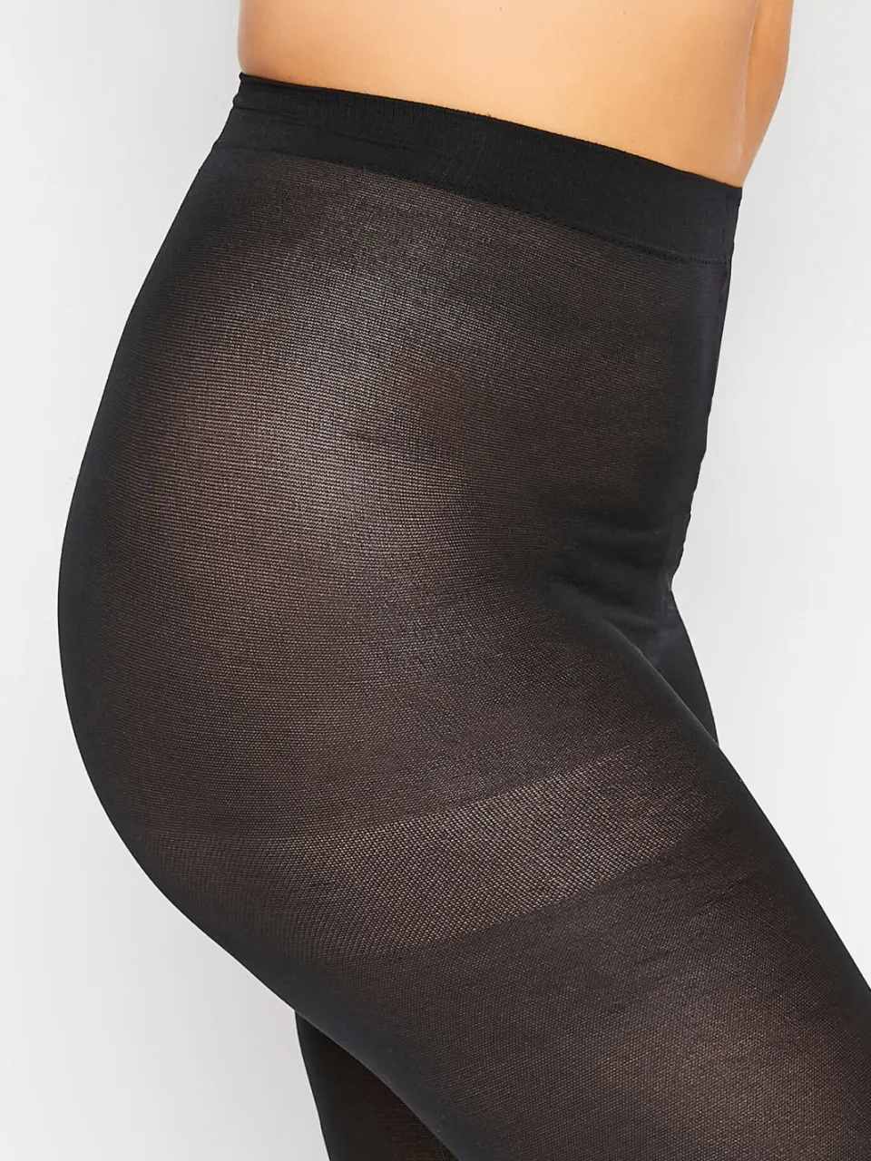 Yours 80 Denier Panty Zonder Voeten In Zwartsize 56-60, foto 3