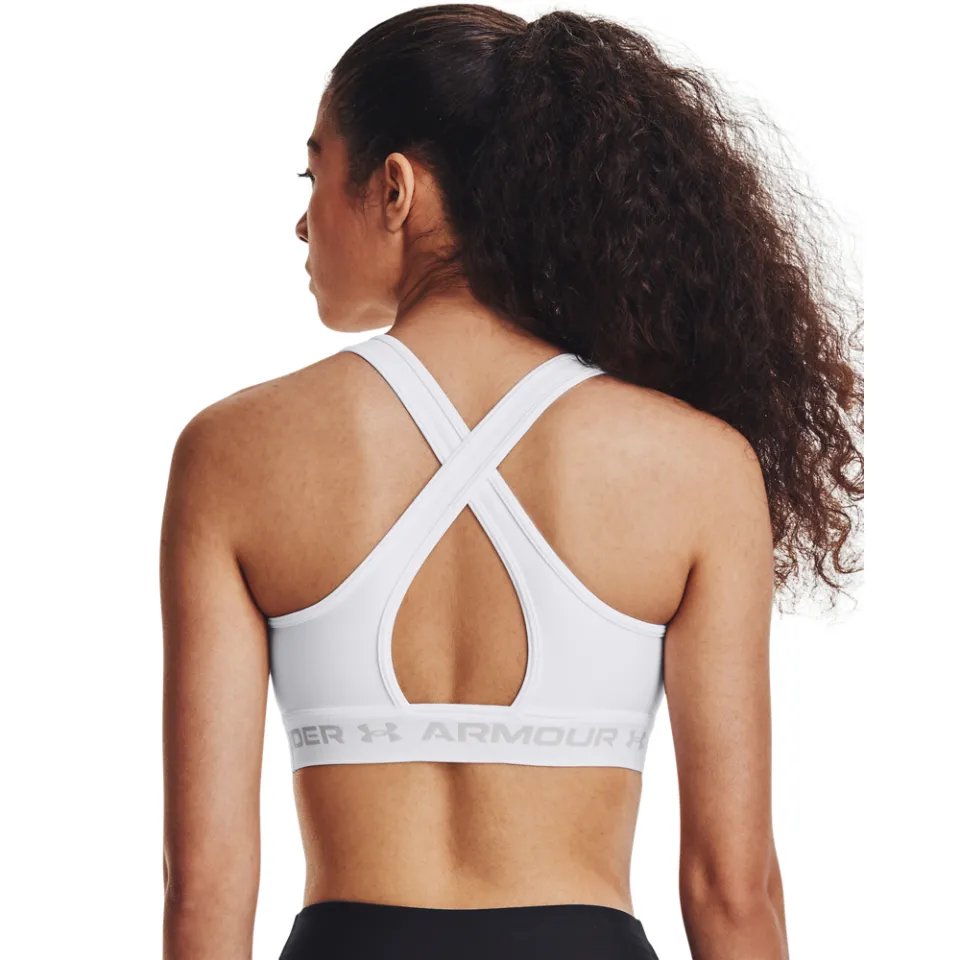 Under Armour Mid Crossback sportbeha wit, foto 2