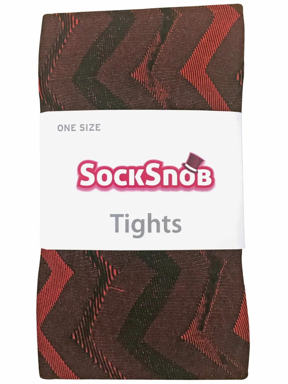 Sock Snob Dames80 denier ondoorzichtig patroon panty's - Rood Weven, foto 2
