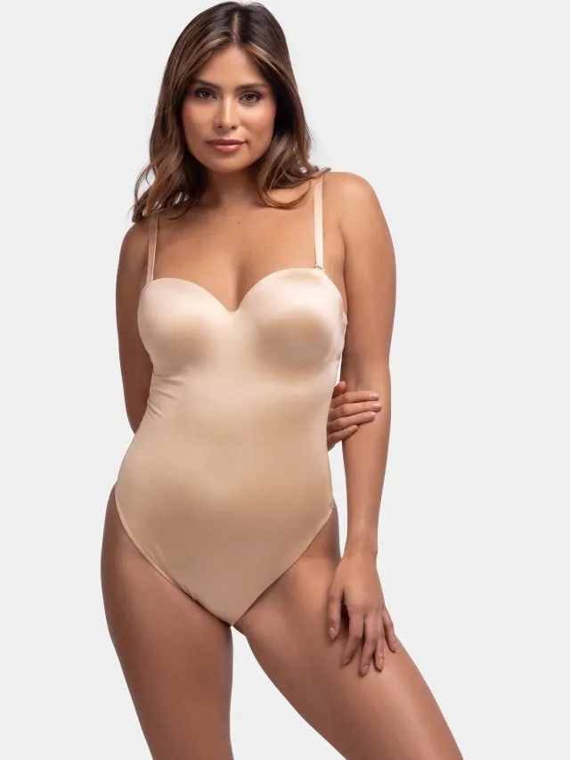 Dorina Corrigerende Body - Dames body - Naadloos - Sublime Sculpt - Licht voorgevormde cups - Verstelbare bandjes - 85A - Huidkleur