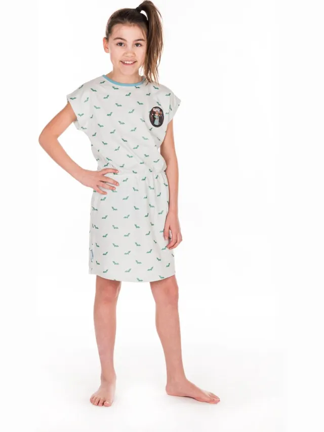 Nachtwacht nachthemd. Maat: 134/140 cm - 9/10 jaar. Turquoise - multi