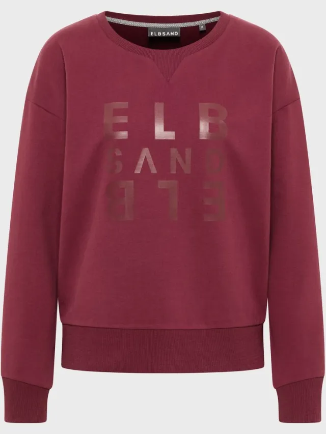 Elbsand Yula Sweatshirt Loose Fit Ruby