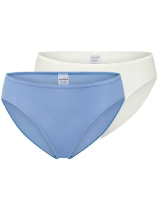 Schiesser Modal Essentials Tai Colored slip Versch.kleure/Patroon,Wit,Blauw,Geel