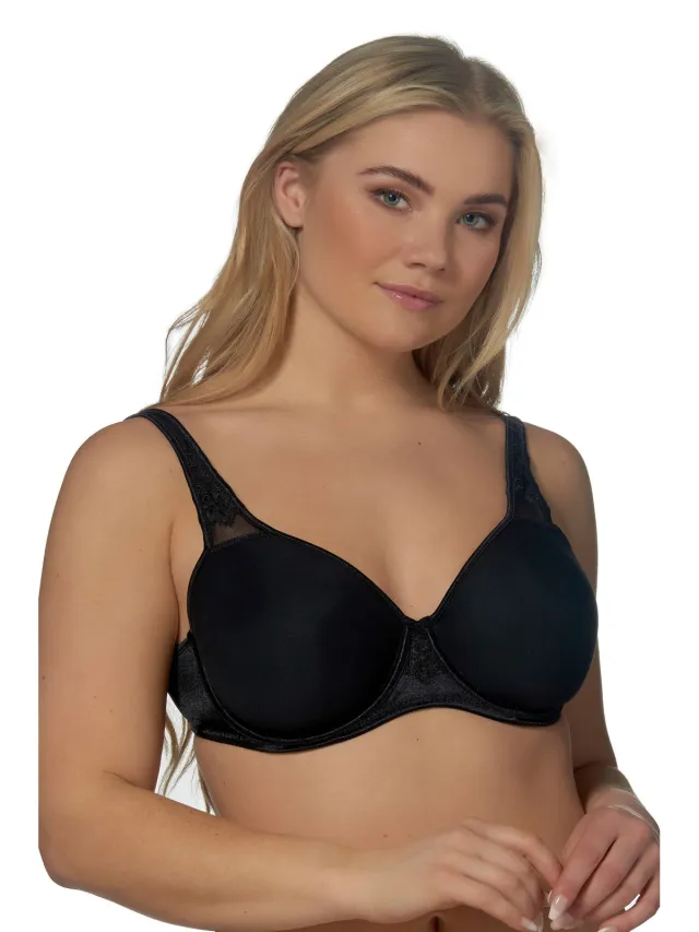 Elbrina Spacer voorgevormde t-shirt-bh lichtbeige Zwart