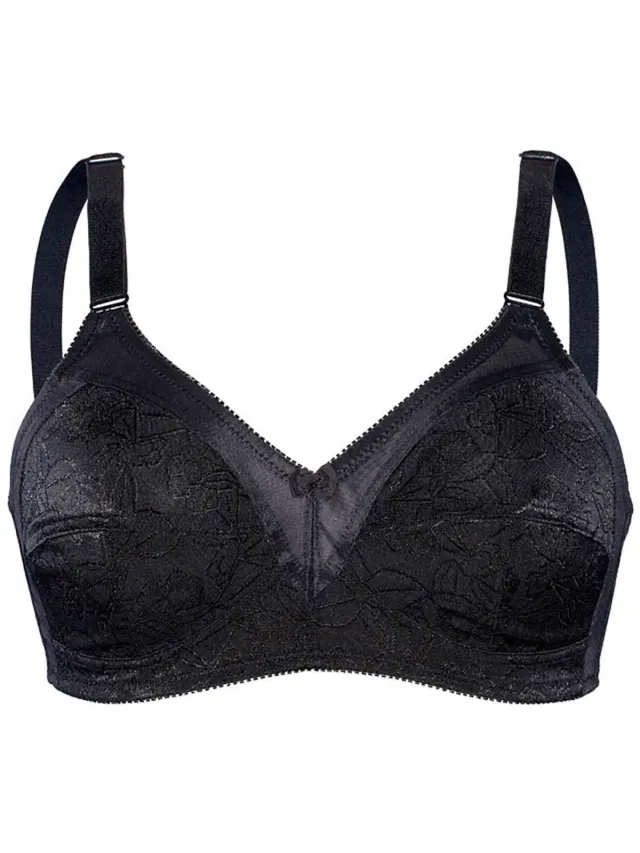 Sassa Zachte BH Glanzende Jacquard Zwart