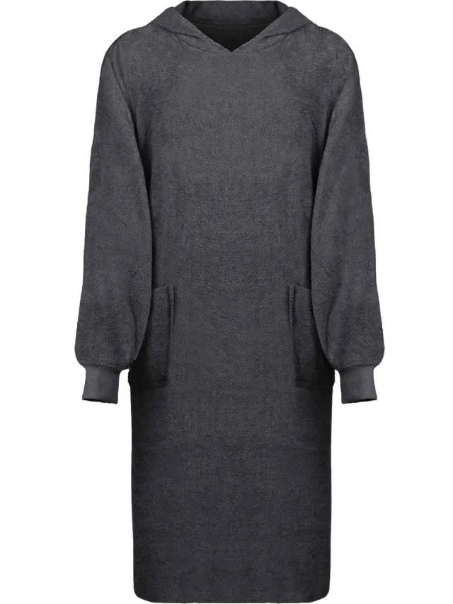 vidaXL Deken hoodie KINN Antraciet XL Katoen Anthraciet
