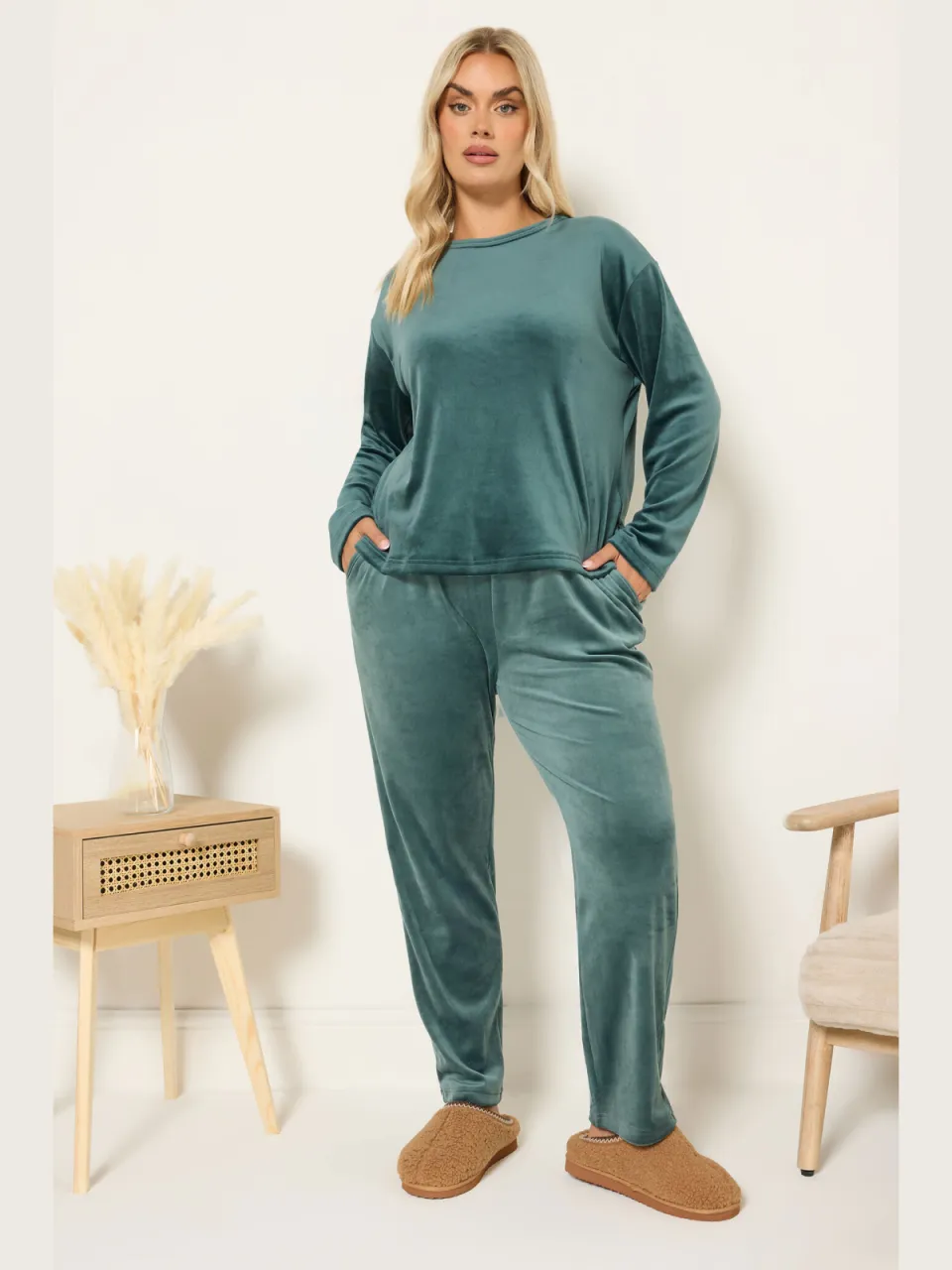 Yours Groene Super Luxe Pyjamaset-44, foto 3