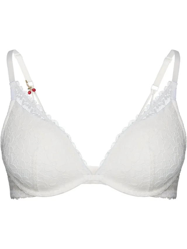 ESOTIQ Lovely Cherry - Push-up beha - Crème - Kant