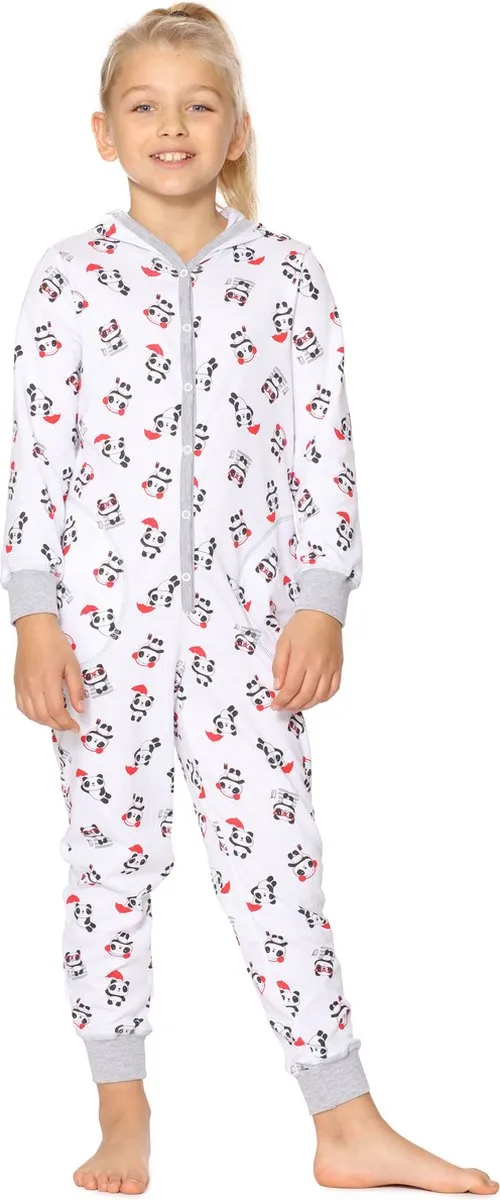 Merry Style Kinder Pyjama - ronde hals - lange mouwen - lange broek met zakken - Katoen - MS-MS10-223-PJ - Weiß Pandas - 110-116