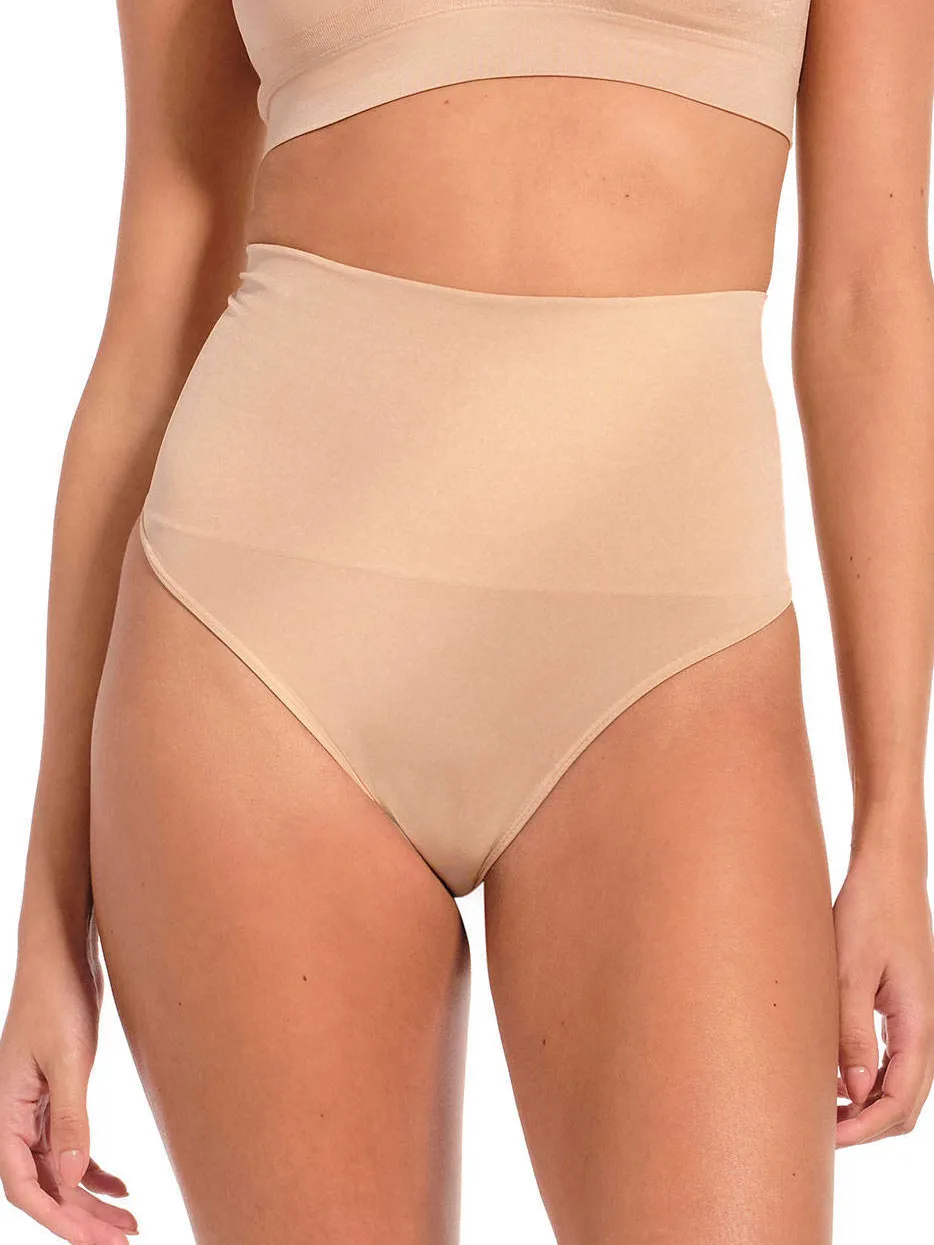 MAGIC Bodyfashion seamless high waist corrigerende string Shimmer beige, foto 6