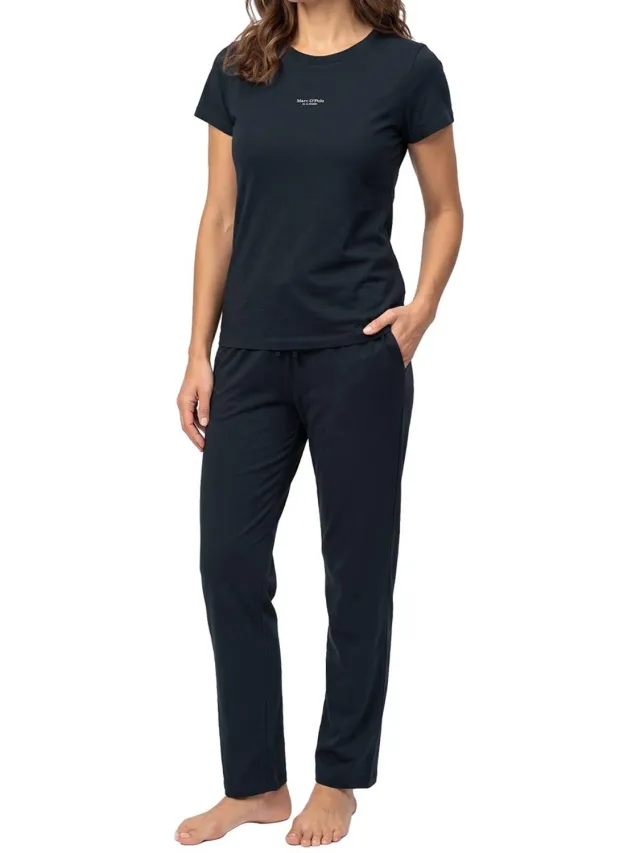 Marc O'Polo Dames pyjama Cotton donkerblauw