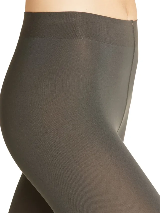 Falke Pure Matt eenkleurig materiaal ondoorzichtig 100 DEN panty dames grijs-L