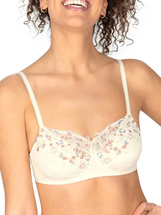 Amoena Daydream BH Zonder Beugel Wit Gebroken Wit/Floral