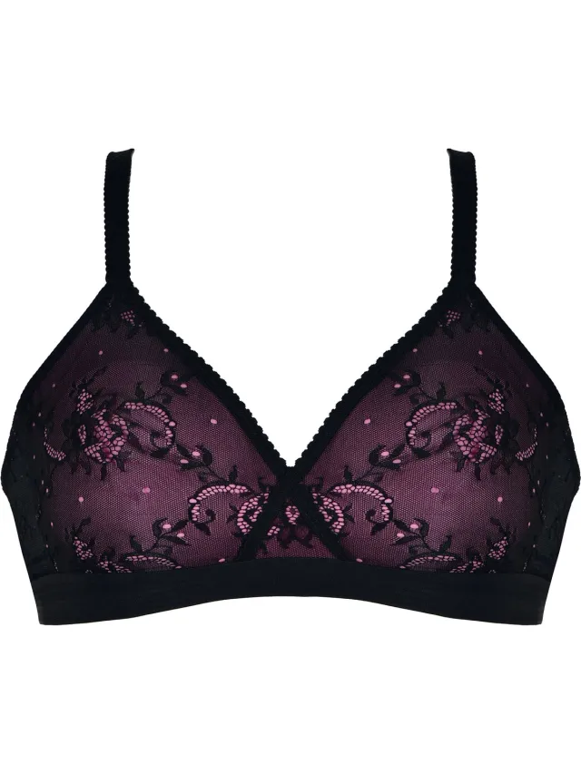 Naturana Prothese bh met kant - 5812 - Zwart Fusia