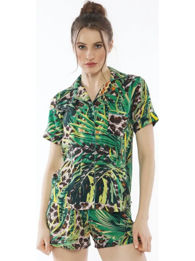 Vienetta groene viscose shortama