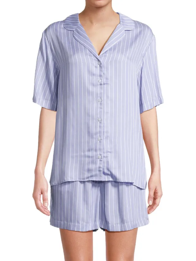 Seidensticker Dames pyjama Classic Web glyzinie