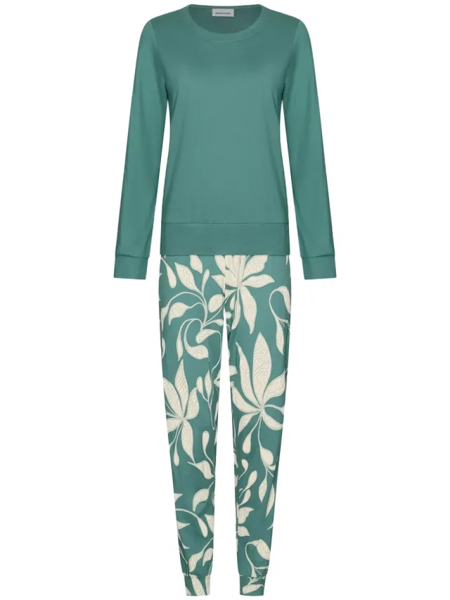 Pastunette Nordic Leaf - Pyjama - Katoen/Modal - Groen