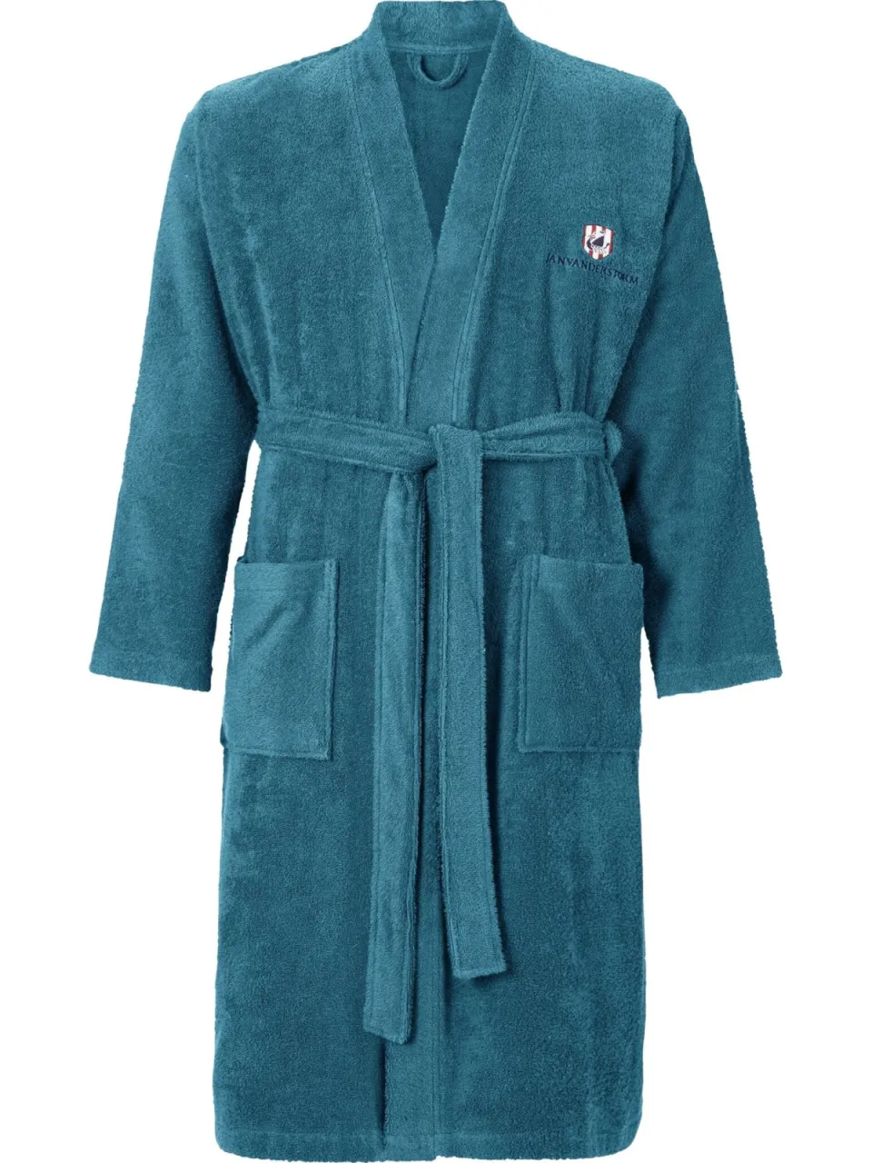 Jan Vanderstorm Comfort Fit badjas petrol groen