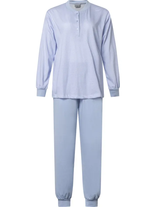 Lunatex dames pyjama 124247 - all season - blauw