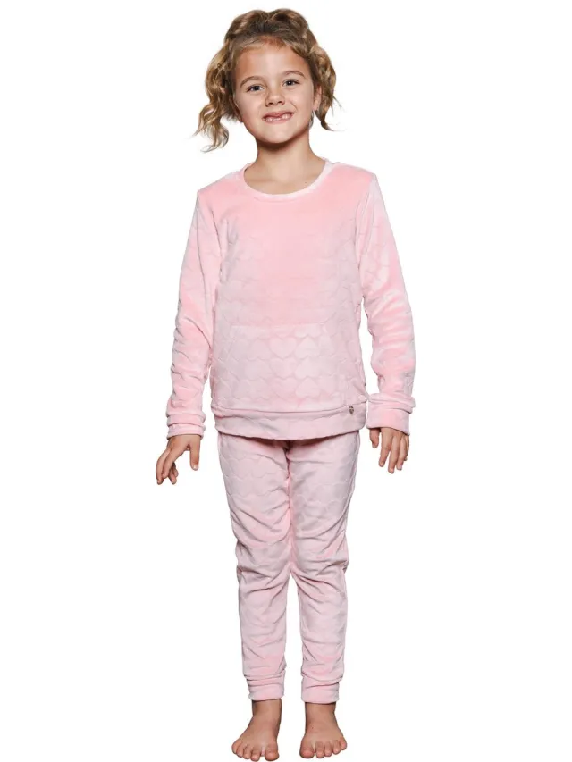 Rebelle MyRebelle - Endless Love - Pyjama - Fleece - Roze - Hartjes