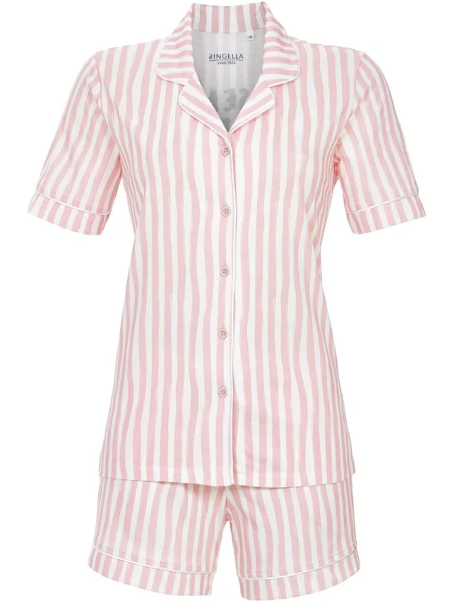 Ringella Katoenen doorknoop shortama zomer Ringella - Roze - Maat - 46