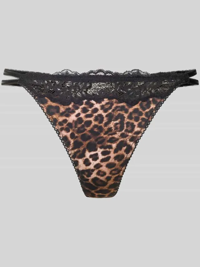 Dorina String met kant Zwart
