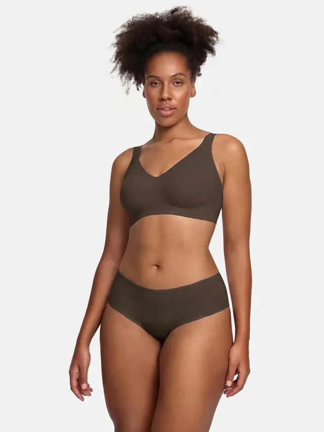 cfab Comfort Minimizer BH - Bruin - BH Zonder Beugel Voorgevormd - Ondergoed - Naadlos