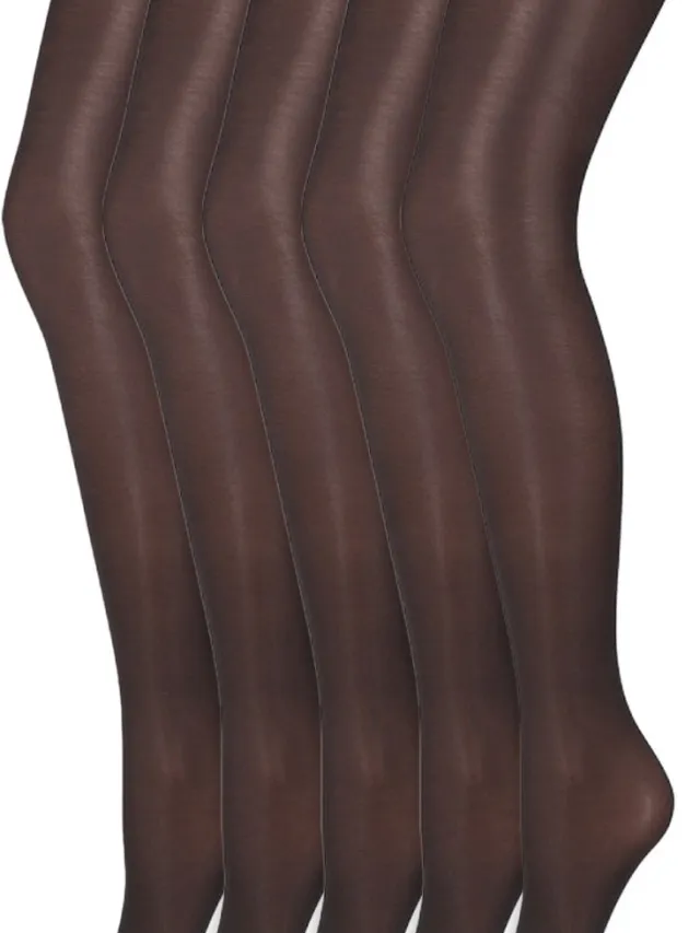Marianne Glans Panty | 35 Denier | Merk: Marianne | Maat: S T/M Xxl | Kleur: Almost Black | 5 Paar Zwart