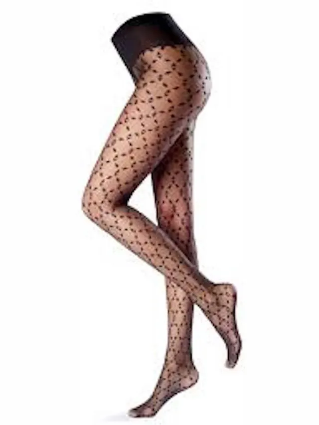 Oroblu fantasie panty graphic puzzle maat S ( army groen )