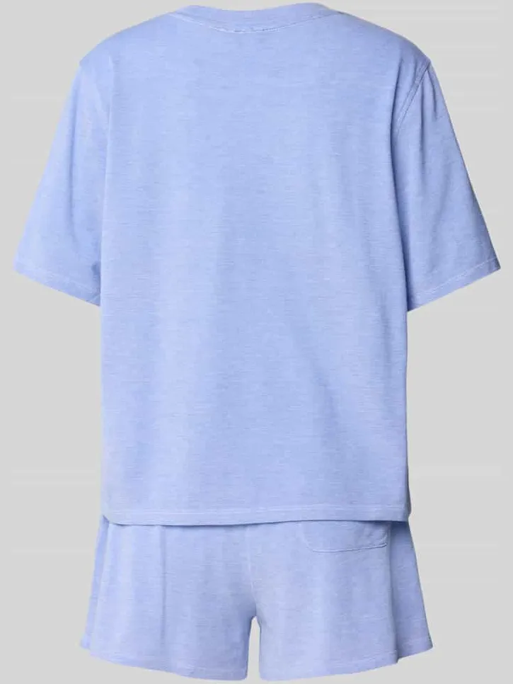 Polo Ralph Lauren Pyjama met logostitching, model 'OXFORD' blauw, foto 2