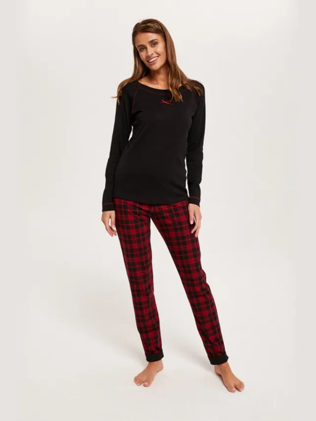 Italian Fashion Ordesa katoenen pyjama voor dames Zwart