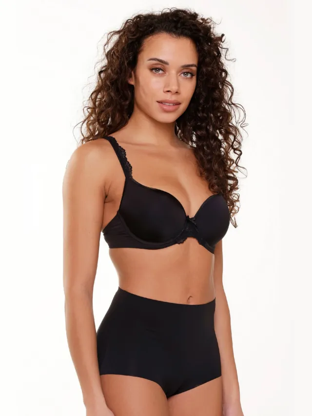 Lingadore seamless maxislip set van 2 zwart