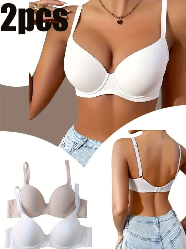 Currero BH Zonder Beugel - Strapless - Zonder Bandjes - Met Voorsluiting - Push-up Bh's - Comfort Beha - Comfortabel - Grote Sluiting - Zwart En Wit - Cupmaat