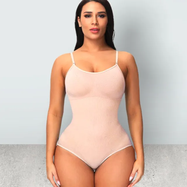 Wow Peach Slimming Seamless Bodysuit - Shapewear - Body Shaper - Shape Waist & Breast - Slip - Premium - Nude - Medium