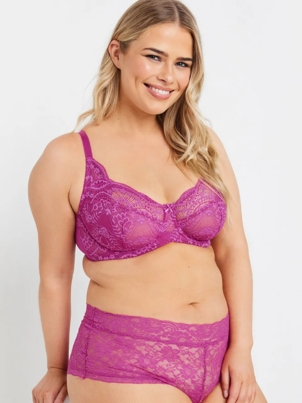 Yours Nietvoorgevormde Kanten Bh Met Beugel In Roze Pink