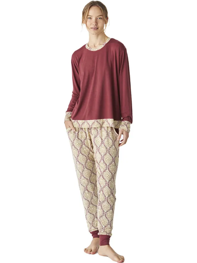 J&J Brothers JJB1 pyjamaset bordeaux